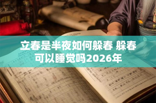 立春是半夜如何躲春 躲春可以睡觉吗2026年