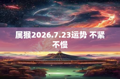 属猴2026.7.23运势 不紧不慢 属猴2026.7.23运势 不紧不慢