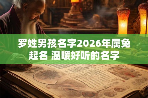 罗姓男孩名字2026年属兔起名 温暖好听的名字