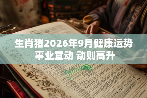 生肖猪2026年9月健康运势 事业宜动 动则高升
