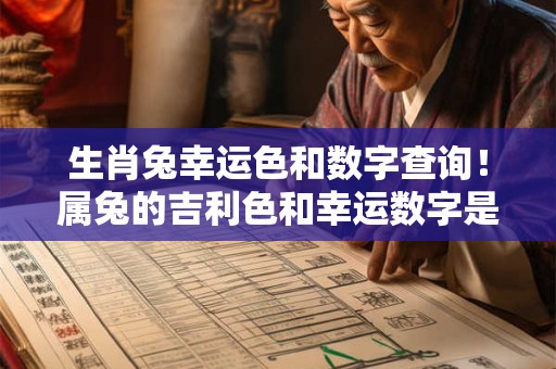 生肖兔幸运色和数字查询！属兔的吉利色和幸运数字是啥