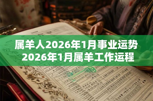 属羊人2026年1月事业运势 2026年1月属羊工作运程详解