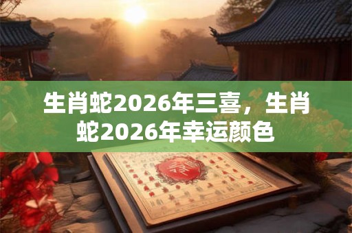 生肖蛇2026年三喜，生肖蛇2026年幸运颜色