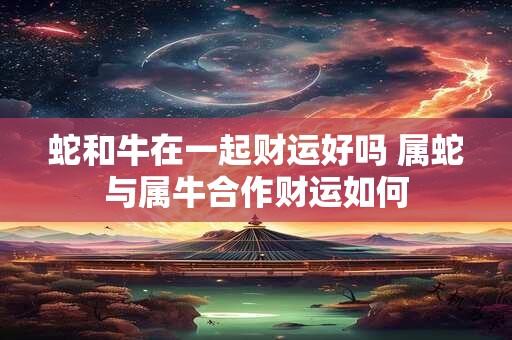 蛇和牛在一起财运好吗 属蛇与属牛合作财运如何