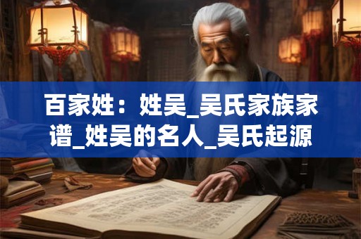 百家姓：姓吴_吴氏家族家谱_姓吴的名人_吴氏起源