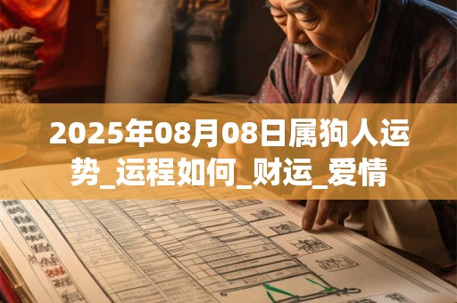 2025年08月08日属狗人运势_运程如何_财运_爱情 2025年08月08日属狗人运势_运程如何_财运_爱情