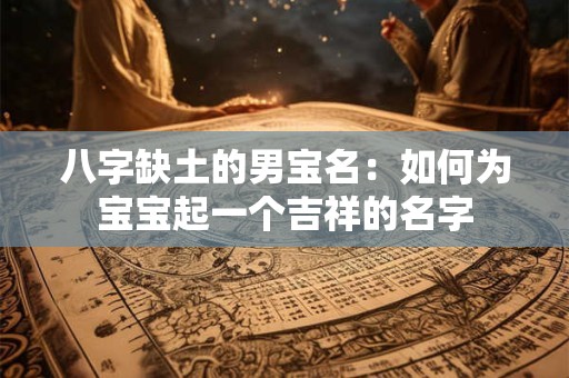 八字缺土的男宝名：如何为宝宝起一个吉祥的名字