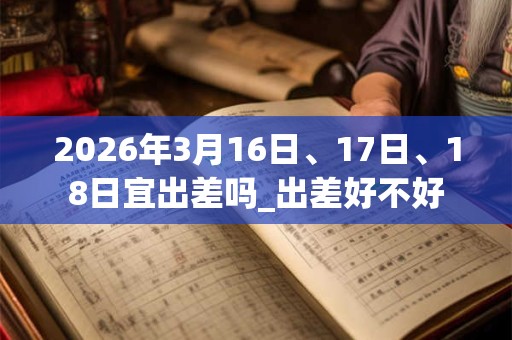 2026年3月16日、17日、18日宜出差吗_出差好不好