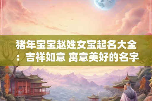 猪年宝宝赵姓女宝起名大全：吉祥如意 寓意美好的名字！