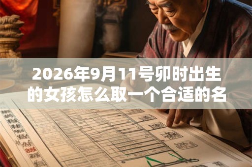 2026年9月11号卯时出生的女孩怎么取一个合适的名字，五行属什么