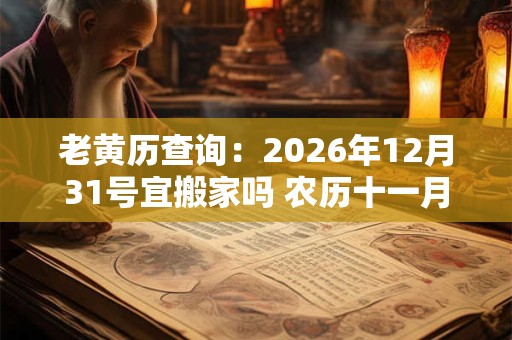 老黄历查询：2026年12月31号宜搬家吗 农历十一月十七日子好吗