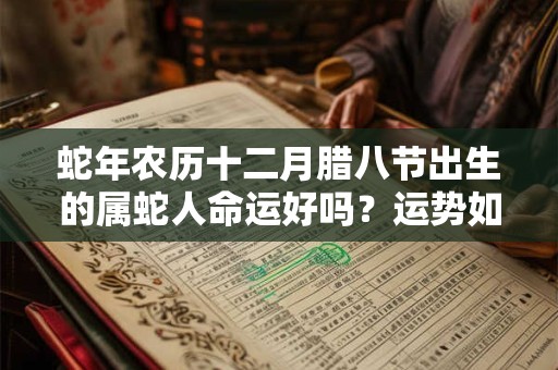 蛇年农历十二月腊八节出生的属蛇人命运好吗？运势如何？