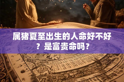 属猪夏至出生的人命好不好？是富贵命吗？
