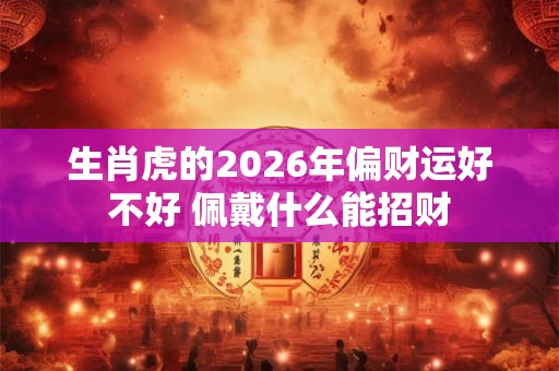 生肖虎的2026年偏财运好不好 佩戴什么能招财