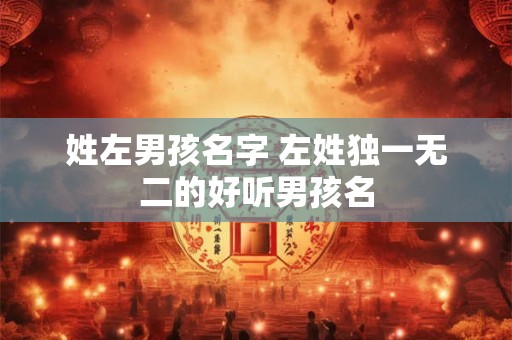 姓左男孩名字 左姓独一无二的好听男孩名