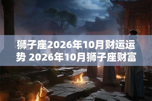 狮子座2026年10月财运运势 2026年10月狮子座财富运程详解