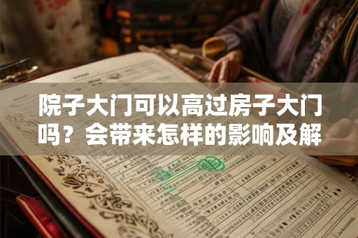 院子大门可以高过房子大门吗？会带来怎样的影响及解决方法