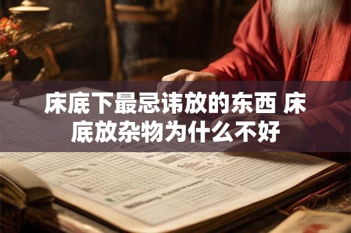 床底下最忌讳放的东西 床底放杂物为什么不好