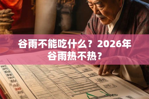 谷雨不能吃什么？2026年谷雨热不热？