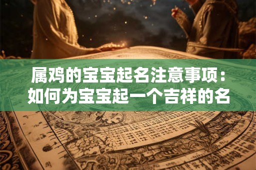 属鸡的宝宝起名注意事项：如何为宝宝起一个吉祥的名字
