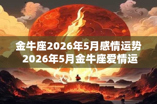 金牛座2026年5月感情运势 2026年5月金牛座爱情运程详解