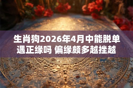 生肖狗2026年4月中能脱单遇正缘吗 偏缘颇多越挫越勇