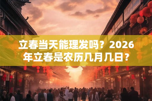立春当天能理发吗？2026年立春是农历几月几日？