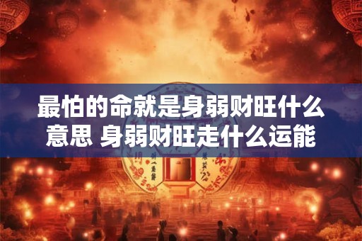 最怕的命就是身弱财旺什么意思 身弱财旺走什么运能发财 最怕的命就是身弱财旺什么意思 身弱财旺走什么运能发财