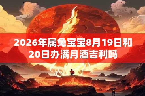 2026年属兔宝宝8月19日和20日办满月酒吉利吗 2026年属兔宝宝8月19日和20日办满月酒吉利吗