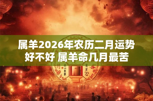 属羊2026年农历二月运势好不好 属羊命几月最苦