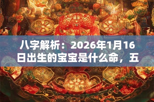 八字解析：2026年1月16日出生的宝宝是什么命，五行缺什么