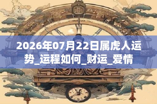 2026年07月22日属虎人运势_运程如何_财运_爱情