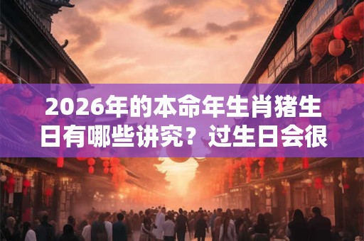 2026年的本命年生肖猪生日有哪些讲究？过生日会很不顺吗？