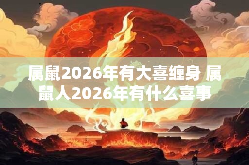 属鼠2026年有大喜缠身 属鼠人2026年有什么喜事