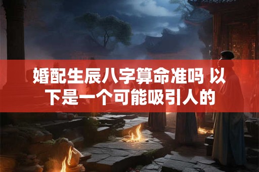 婚配生辰八字算命准吗 以下是一个可能吸引人的