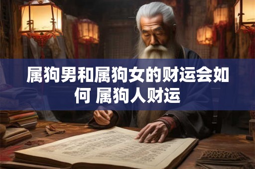 属狗男和属狗女的财运会如何 属狗人财运