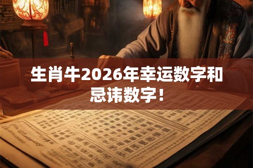 生肖牛2026年幸运数字和忌讳数字! 生肖牛2026年幸运数字和忌讳数字!