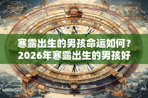 寒露出生的男孩命运如何?2026年寒露出生的男孩好吗? 寒露出生的男孩命运如何?2026年寒露出生的男孩好吗?