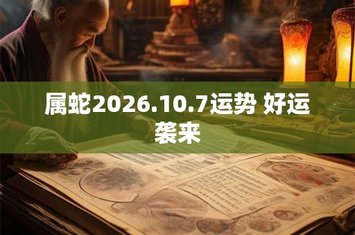 属蛇2026.10.7运势 好运袭来