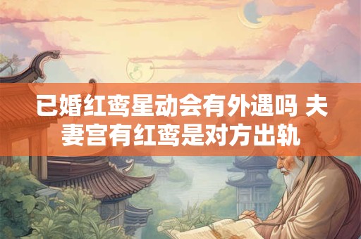 已婚红鸾星动会有外遇吗 夫妻宫有红鸾是对方出轨