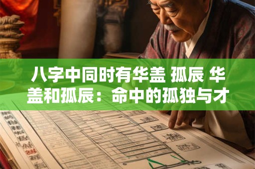 八字中同时有华盖 孤辰 华盖和孤辰：命中的孤独与才华横溢
