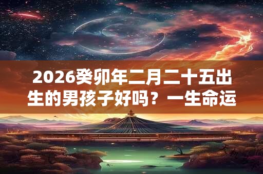 2026癸卯年二月二十五出生的男孩子好吗？一生命运好吗