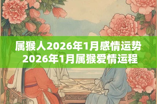 属猴人2026年1月感情运势 2026年1月属猴爱情运程详解 属猴人2026年1月感情运势 2026年1月属猴爱情运程详解