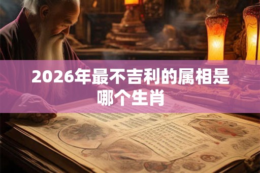 2026年最不吉利的属相是哪个生肖