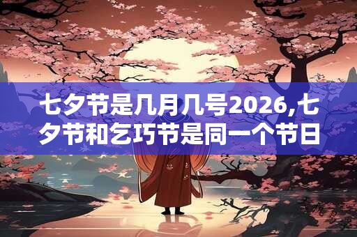 七夕节是几月几号2026,七夕节和乞巧节是同一个节日吗 七夕节是几月几号2026,七夕节和乞巧节是同一个节日吗