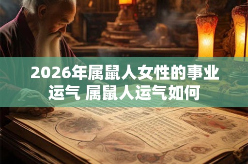 2026年属鼠人女性的事业运气 属鼠人运气如何