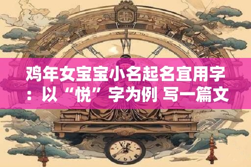 鸡年女宝宝小名起名宜用字：以“悦”字为例 写一篇文章