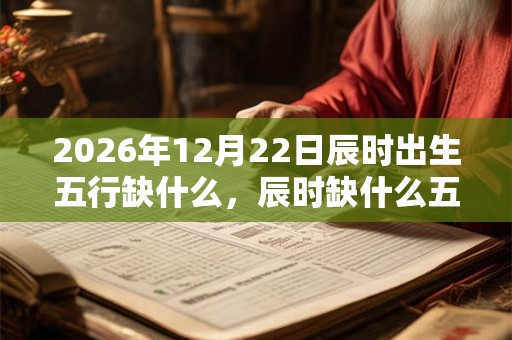 2026年12月22日辰时出生五行缺什么，辰时缺什么五行