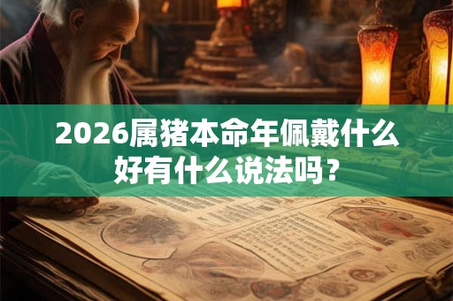 2026属猪本命年佩戴什么好有什么说法吗？