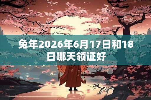 兔年2026年6月17日和18日哪天领证好